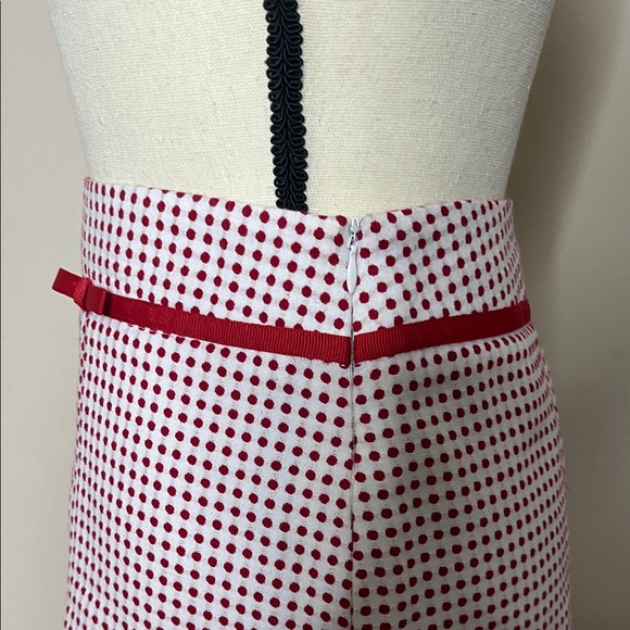 Chic Red and White Polka Dot A-Line Skirt - Picture 9 of 12